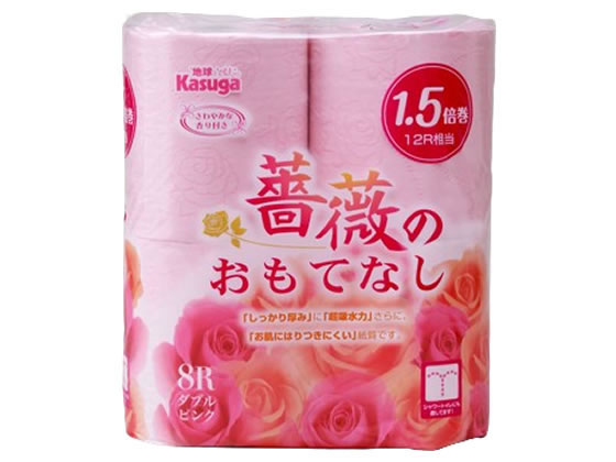 春日製紙 薔薇のおもてなし ピンク ダブル 37.5m 8ロール 通販
