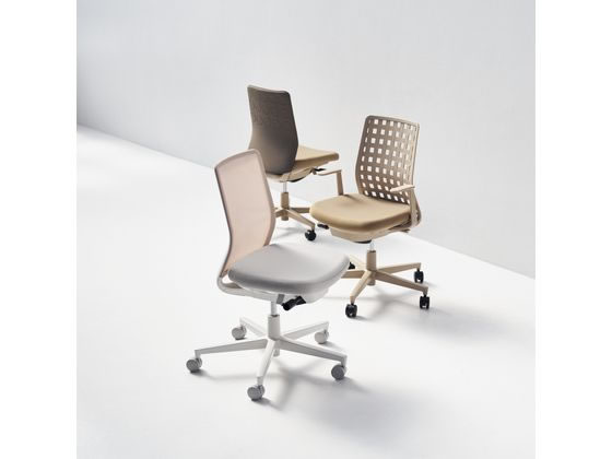 モネット　背メッシュ（ライトグレー）　本体ホワイトグレー座パーシアンレッド　Ｕ C03-W102U-WAGE2AG1 66589532 送料無料 コ コクヨ モネット 背メッシュ L肘 ホワイトグレー ライトグレー