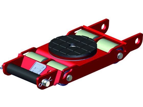 ●型番：SDL-20F●使用荷重（t）：2 ●車輪幅（mm）：55 ●幅×全長×高さ（mm）：145×339×55 ●テーブル寸法（mm）：110 ●適合ハンドル：SH−05●低床タイプ ●耐摩耗ゴム
