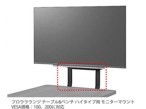 イトーキ フロウラウンジ テーブル&ベンチオプション モニターマウント