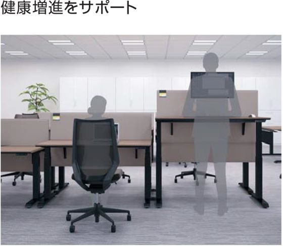 コクヨ デスク シークエンス 平机ソフト ボタン W1350 シャビーグレー