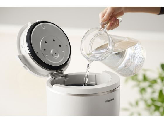アイリスオーヤマ 丸洗いスチーム加湿器400mL ホワイト AHM-MHU40A-W