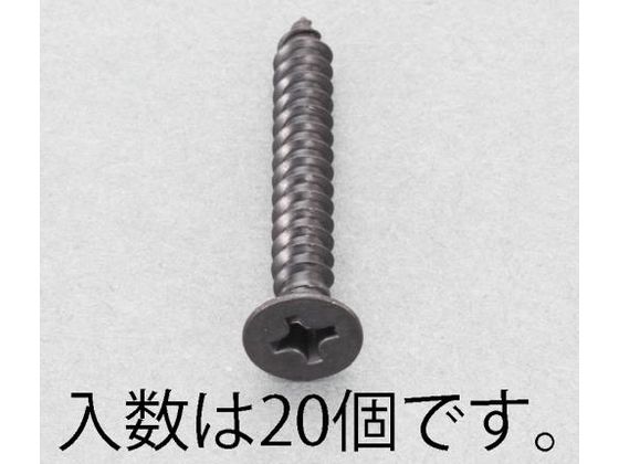 ●材質：ステンレス（ＳＳブラックメッキ）●並目ネジ●（＋）Ａ皿頭●サイズ：Ｍ４×２５●入数：２０