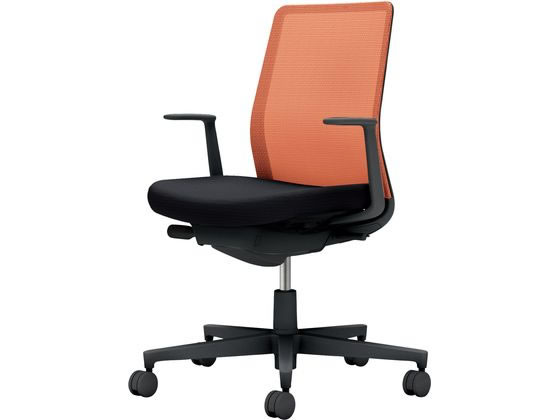 ●品番：Ｃ０３−Ｂ１１０Ｕ−ＢＢ６０ＴＸ１●カラー：本体／ブラック●カラー：座／ブラック、背／ソフトテラコッタ●ランバーサポート：なし●外寸法：幅７１０×奥行（脚部除く）４９０×高さ８８０〜９７０ｍｍ