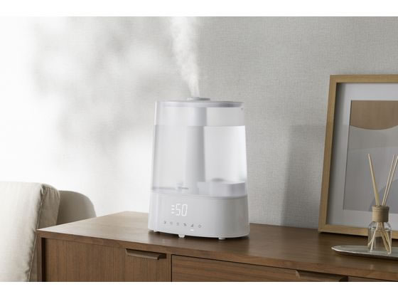 アイリスオーヤマ 上給水ハイブリッド式 加湿器ホワイト AHM-HUT55A-W