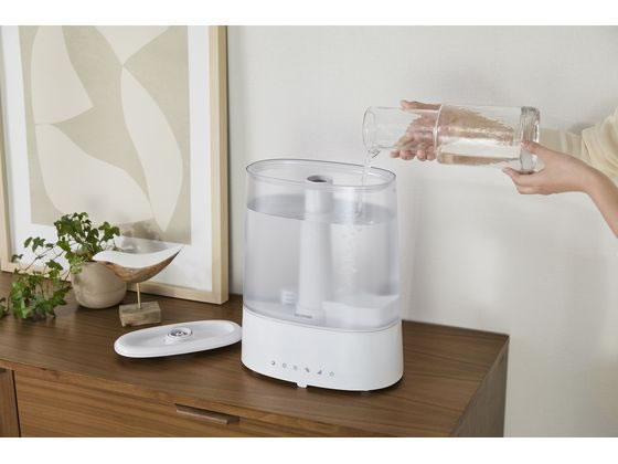 アイリスオーヤマ 上給水ハイブリッド式 加湿器ホワイト AHM-HUT55A-W