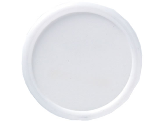 ●色：白●規格：本体／直径４５ｍｍ・中紙寸法４１ｍｍφ●中紙有効サイズ：３７ｍｍφ●材質：本体／スチロール、枠／ポリエチレン、窓／ＰＥＴ樹脂●ピン付●中紙付●注文単位：１パック（１０個）