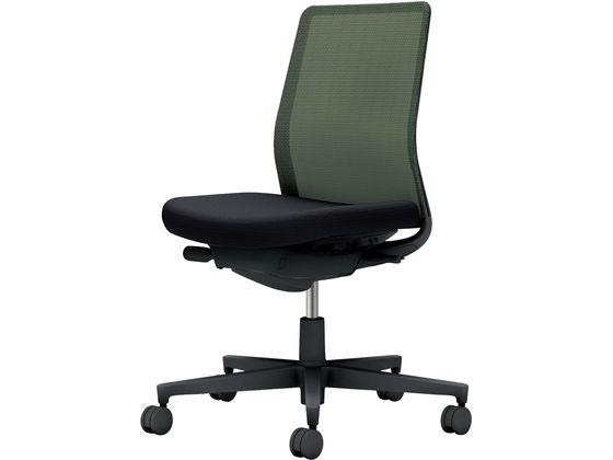 ●品番：Ｃ０３−Ｂ１００Ｕ−ＢＢ６Ｑ６Ｘ１●カラー：本体／ブラック●カラー：座／ブラック、背／ディープグリーン●ランバーサポート：なし●外寸法：幅７１０×奥行（脚部除く）４９０×高さ８８０〜９７０ｍｍ