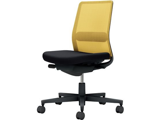 ●品番：Ｃ０３−Ｂ１０２Ｕ−ＢＢ６１Ｓ１Ｓ１●カラー：本体／ブラック●カラー：座／ブラック、背／オリーブイエロー●ランバーサポート：あり●外寸法：幅７１０×奥行（脚部除く）４９０×高さ８８０〜９７０ｍ