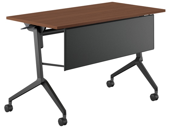 ●品番：ＦＬＦ−Ｋ１２０６ＭＰＮ−６ＡＶ５２●カラー／［天板］ブラウンウォールナット［脚］ブラック●外寸法／幅１２００×奥行６００×高さ７２０ｍｍ●下肢空間寸法／幅９８０×高さ６０２ｍｍ●パネル寸法／