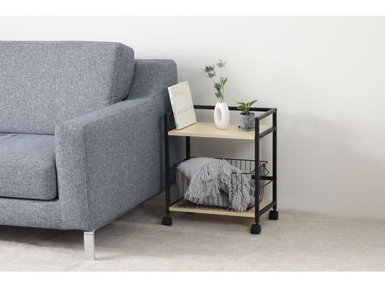 アスカ デスクワゴン2段 ブラック DWG02BK 通販【フォレストウェイ】