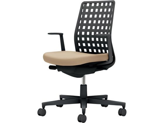 ●品番：Ｃ０３−Ｂ３１０Ｗ−Ｂ１ＫＢＫＸ１●カラー：本体／ブラック●カラー：座／ソフトベージュ、背／ブラック●ランバーサポート：なし●外寸法：幅７１０×奥行（脚部除く）４９５×高さ８７５〜９６５ｍｍ●