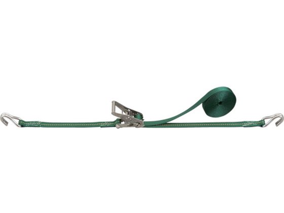 ●型番：GX25S-300J●最大使用荷重（t）：0．3 ●色：グリーン ●ベルト長さ（m）巻取側：4．5 ●ベルト長さ（m）固定側：0．35 ●ベルト寸法（mm）幅×厚さ：25×3●プロテクター付（