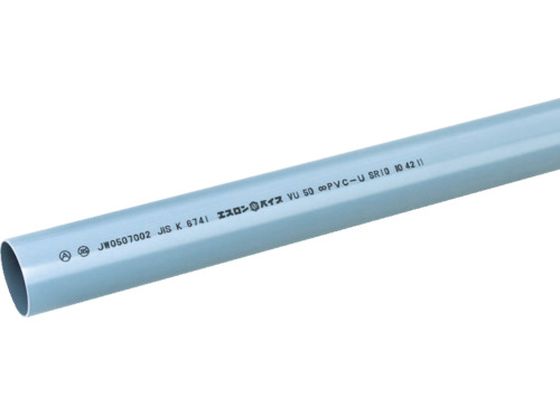 ●型番：SJU751●呼び径（mm）：75 ●L（mm）：1000 ●D（mm）：89 ●t（mm）：2．7 ●最高使用温度（℃）：40℃ ●材質：硬質塩化ビニル管（PVC） ●色：グレー ●VUパイ