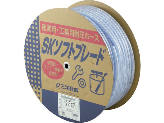 ●型番：SB-915D50B●長さ（m）：50 ●内径（mm）：9 ●外径（mm）：15 ●使用圧力（MPa）：1．6 ●許容曲げ半径（mm以上）：36 ●使用温度範囲（℃）：0〜60●食品衛生適合品