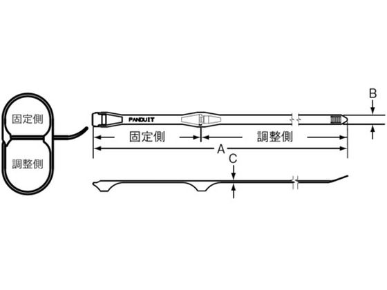 パンドウイット ダブルホースクランプタイ (500本入) DHC1.12X1.75-D0