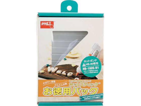 ●型番：HB-100S-B1●入数：36本●色：透明 ●径（mm）：約11 ●長さ（mm）：100 ●軟化点（℃）：84 ●箱入数（本）：36●ガンタイプ ●1液性●EVA系（エチレン酢酸ビニル共重合