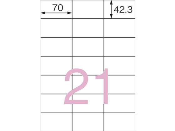 スマートバリュー OAラベルスーパーエコノミー21面500枚A109J 4547345030317