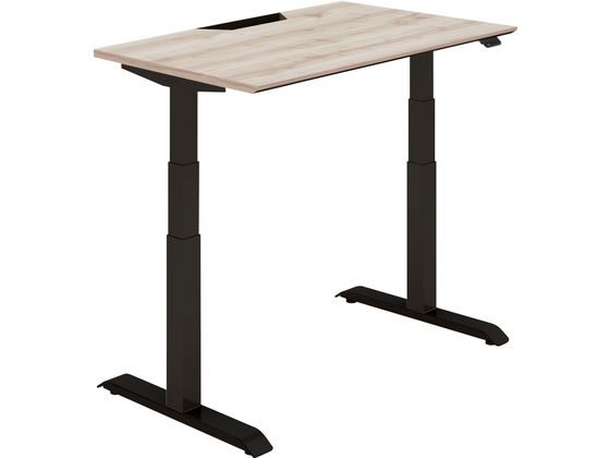 ●品番：ＤＳＥ−ＬＳＦ１２０７Ｂ−６ＡＹ０３●外寸法／幅１１５０×奥行６７５×高さ６３０〜１２９０ｍｍ●下肢空間寸法／幅９８８ｍｍ●天板厚さ／２５ｍｍ●材質／天板：（表面材）メラミン化粧板（エッジ）Ａ
