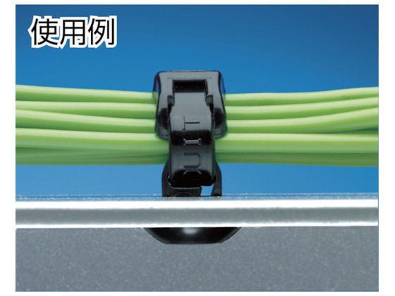 パンドウイット 押し込み型固定具 耐候性黒 (1000個入) PBMS-H25-M0