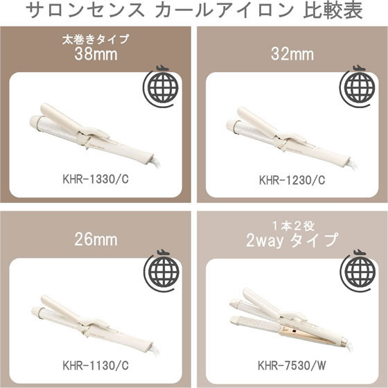 KOIZUMI サロンセンス カールアイロン アイボリー KHR1330C 通販