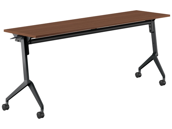 ●品番：ＦＬＦ−Ｋ１８０４ＫＮＳ−６ＡＶ５２●カラー／［天板］ブラウンウォールナット［脚］ブラック●外寸法／幅１８００×奥行４５０×高さ７００ｍｍ●下肢空間寸法／幅１５８０×高さ５８２ｍｍ●棚寸法／幅
