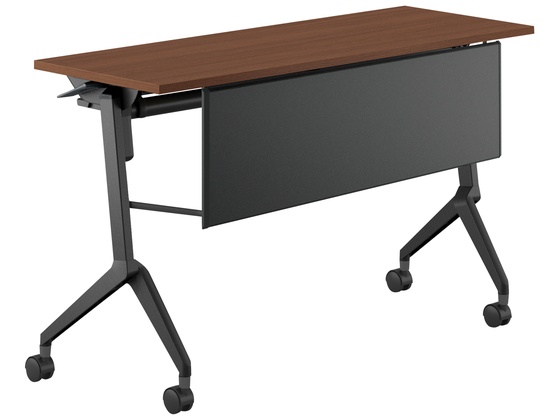 ●品番：ＦＬＦ−Ｋ１２０４ＫＰＳ−６ＡＶ５２●カラー／［天板］ブラウンウォールナット［脚］ブラック●外寸法／幅１２００×奥行４５０×高さ７００ｍｍ●下肢空間寸法／幅９８０×高さ５８２ｍｍ●棚寸法／幅９