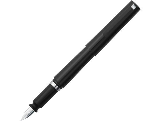 ●ペン先：ステンレス 細字 ●蓋・胴・クリップ：再生ＰＣ樹脂 大先：ＡＳ樹脂 ●色：ブラック ●方式：両用式（カートリッジインク・コンバーター）※コンバーターは本体に装着されております。●ペン先回転機