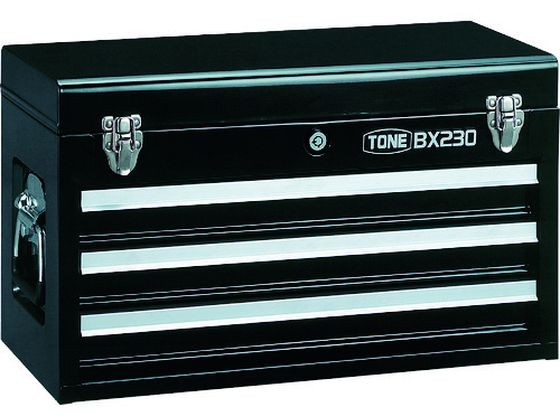 ●型番：BX230BK●色：マットブラック●外形寸法（ｍｍ）間口：５０８●外形寸法（ｍｍ）奥行：２３２●外形寸法（ｍｍ）高さ：３０２●南京錠（別売）：取付不可●引出し段数：３●片開きケースタイプ●中皿