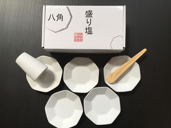 静岡木工 神棚用 神具 八角 盛り塩 セット(八角皿5枚付 ) 通販