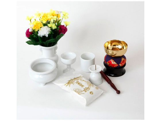 静岡木工 ミニ仏壇 安心満足 12点セット(ナチュラル色) 通販