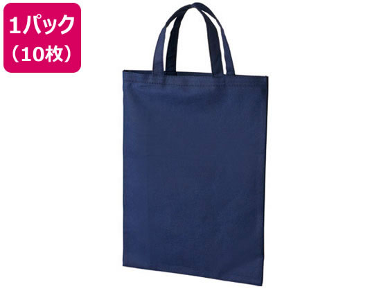 ●規格：Ａ４マチなし●外寸：幅２７０×高さ３５０ｍｍ●耐荷重：８ｋｇ●材質（本体）：ポリプロピレン不織布（７５ｇ／m2）●仕様：名入れ可能（別料金）●底板：無●マチの有無：無●色：ブルー