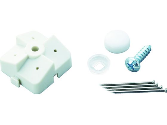 ●型番：PBST-2●入数：4組●キャップ色：白 ●色：白 ●耐荷重（N／kgf）：20 ●長さ（mm）：25．4 ●品名：石膏ボード用止め具 ●幅（mm）：25．4 ●ねじ穴ピッチ（mm）：5●パン