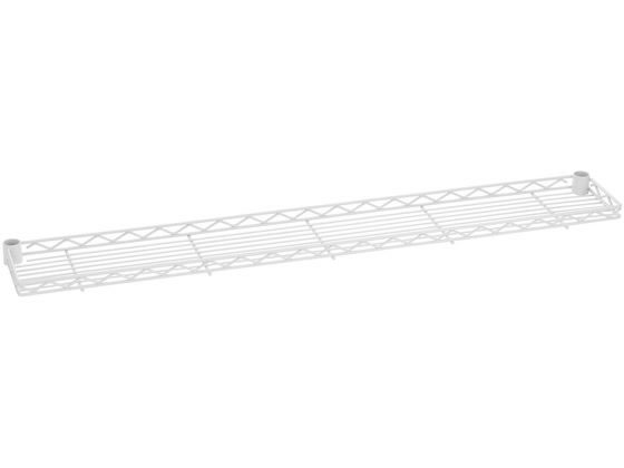 ●色：ホワイト●商品サイズ：幅 ９００×奥行 １８０×高さ ４０ｍｍ●材質：スチール（エポキシコーティング仕上げ）、テーパードスリーブ：ＡＢＳ樹脂●商品重量：２１００ｇ●耐荷重：２０ｋｇ／棚１段 垂直