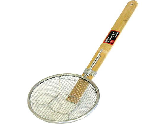 ●サイズ：外径φ２４０×柄長２８０ｍｍ●材質：網：１８−８ステンレス柄：竹●生産地：中国
