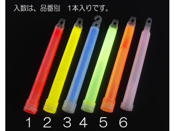 ●カラー：イエロー●発光時間：８時間●最大径：１８ｍｍ●全長：１５０ｍｍ●重量：２１ｇ●使い方：フィルムを剥がし、本体を曲げてから、振ってください。●毒性なし、全天候タイプ、不燃性●熱や火花、炎の出な