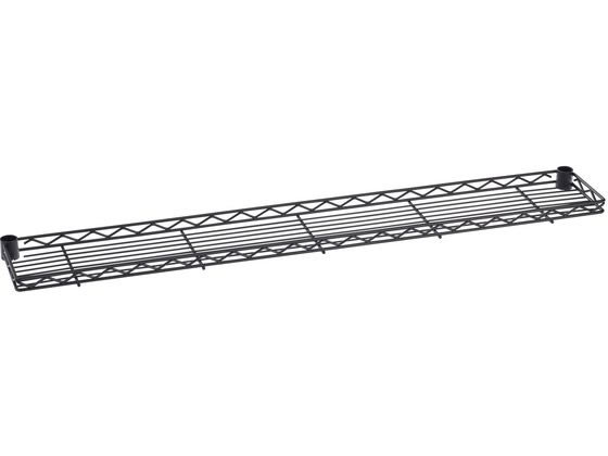 ●色：ブラック●商品サイズ：幅 ９００×奥行 １８０×高さ ４０ｍｍ●材質：スチール（エポキシコーティング仕上げ）、テーパードスリーブ：ＡＢＳ樹脂●商品重量：２１００ｇ●耐荷重：２０ｋｇ／棚１段 垂直