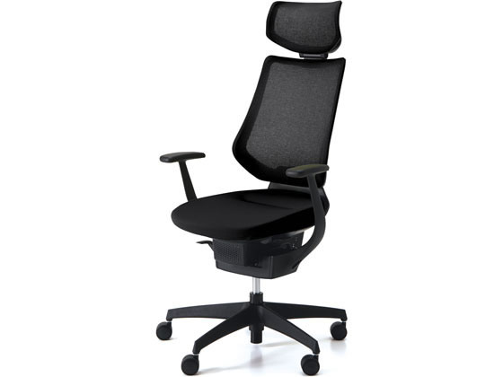 ●品番：CR-G3405E6G4B6-V●メッシュタイプ●ヘッドレスト付●肘タイプ：Ｔ型肘●脚タイプ：樹脂脚●外寸法：幅６８５×奥行６７０〜７８５×高さ１１８０〜１２７０ｍｍ●座面寸法：幅４８０×奥行