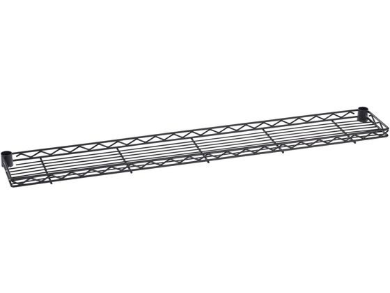 ●色：ブラック●商品サイズ：幅 １２００×奥行 １８０×高さ ４０ｍｍ●材質：スチール（エポキシコーティング仕上げ）、テーパードスリーブ：ＡＢＳ樹脂●商品重量：２６５０ｇ●耐荷重：２０ｋｇ／棚１段 垂
