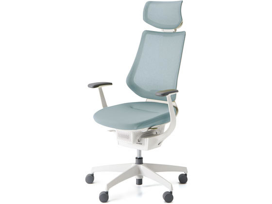 ●品番：CR-GW3405E1G439-V●メッシュタイプ●ヘッドレスト付●肘タイプ：Ｔ型肘●脚タイプ：樹脂脚●外寸法：幅６８５×奥行６７０〜７８５×高さ１１８０〜１２７０ｍｍ●座面寸法：幅４８０×奥