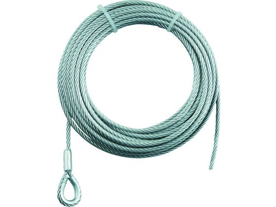 ●型番：WWS8-40●ワイヤ径×長さ（mm×m）：8×40 ●使用荷重（kg）：530 ●破断荷重（kg）：3220 ●素線構成：6×37 ●適合機種：GM−10／MR−10●メッキ付ワイヤ使用 ●