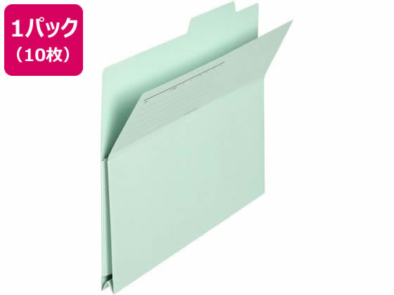 ●カラー：ブルー●サイズ：Ａ４ヨコ●外形寸法：縦（山の高さ）２４０（＋１５）×横３１１×マチ３０ｍｍ●収容枚数：３００枚 ●材質：ファイルカード紙（古紙パルプ配合率９５％再生紙）●注文単位：１パック（