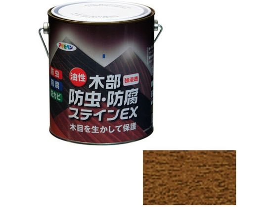 ●内容量：１．６Ｌ●カラー：ウォルナット●重量：１６００ｇ●標準塗り回数：２回塗り●光沢：ツヤ消し●塗膜の仕上がり：半透明●塗料タイプ：アルキド樹脂塗料●乾燥時間：夏期 １２〜２４時間／冬期 １〜２日