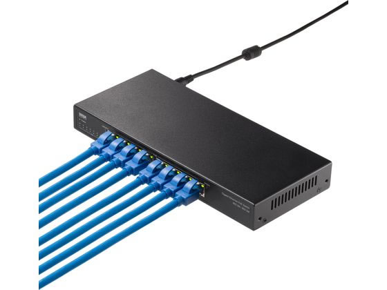 サンワサプライ ギガビット対応PoEスイッチングハブ(8ポート) 通販