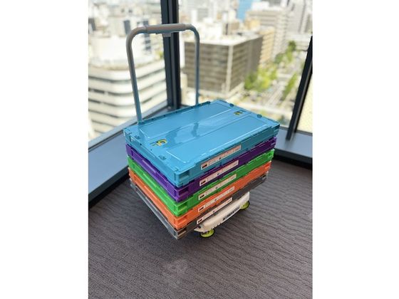 5LRFSCB フタ一体ロック付きオリコン青 セキスイ 容量50L 透明