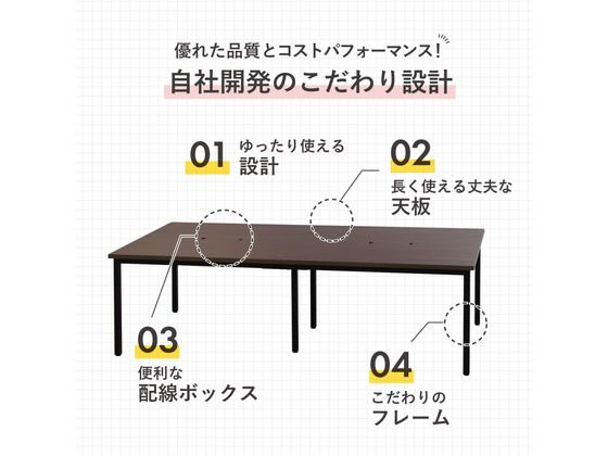 Netforce フリーアドレスデスク W2400×D1200mm ナチュラル 通販