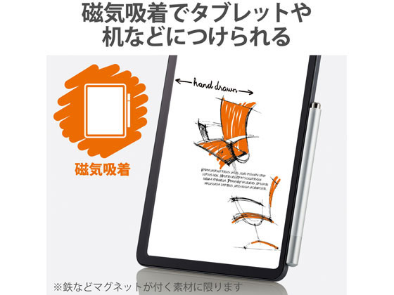 エレコム タッチペン ディスクタイプ キャップ付き 高感度 P-TPD03SV