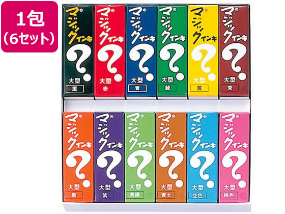 ●インク色：黒／赤／青／緑／黄色／茶色／橙色／紫／黄緑／黄土色／空色／桃色●筆記線幅：８．０ｍｍ（角芯）●油性インキ●注文単位：１包（１２色入×６セット）●インクの補充ができます。●補充インク品番：Ｍ