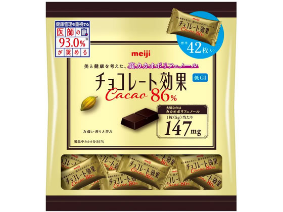 meiji チョコレート効果 Cacao86% 42枚　12袋 明治 チョコレート効果 カカオ86% 大袋 標準42枚入り 通販【フォレスト