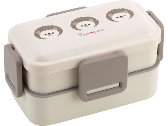 スケーター 抗菌2段ふわっと弁当箱 PomponHネズミ 600ml 通販
